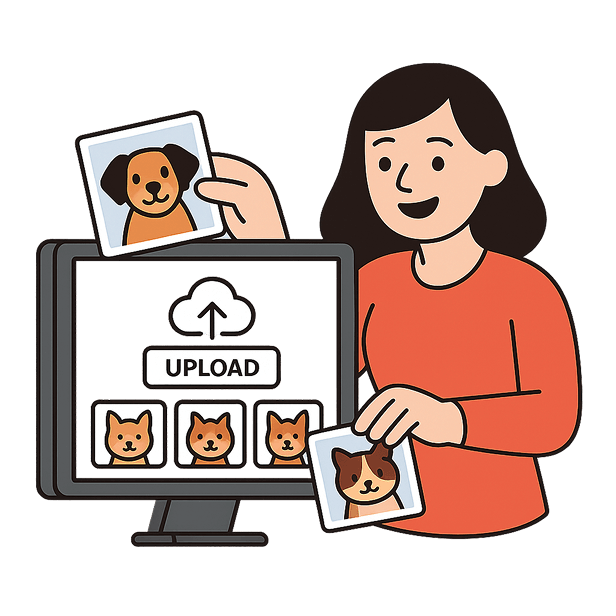 Upload photos of your pet